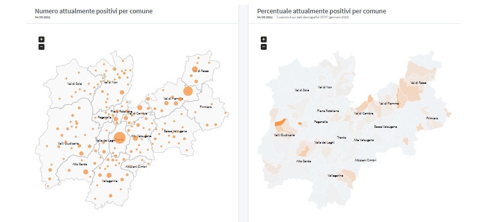 Coronavirus in Trentino, 2 nuovi positivi a Romeno mentre Vallelaghi azzera i contagi e sono 87 i Comuni Covid-free